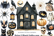 Beige & Black Halloween Clipart, an Illustration by Craft Nest (Thumbnail 1 of 6)