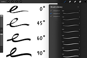 Procreate Round Calligraphic Brushes, a Brush Add-On by 103cia (Thumbnail 2 of 3)