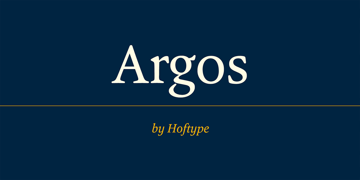 Argos, a Serif Font by Hoftype (Photo 1 of 6)
