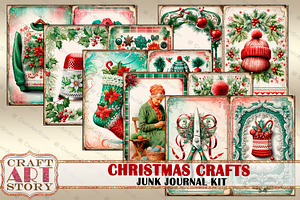 Christmas Crafts Junk Journal Kit