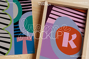 Double Frame Close Up Mockup | DIN A, a Mockup by momomockps (Thumbnail 1 of 9)