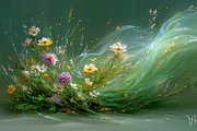Abstract floral background AI, a Wallpaper Graphic by Valenty (Thumbnail 3 of 3)