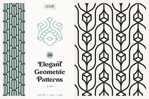 Elegant Geometric Patterns | V 03, a Pattern Graphic by dvtchk