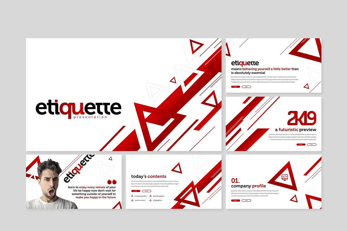 Etiquette - Powerpoint Template, a Presentation Template by inspirasign