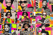 Avant Garden Fashion Collages, a Wallpaper Graphic by HipFonts (Thumbnail 6 of 9)