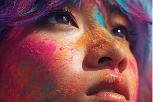 The face of a woman is decorated, a Person Photo by ZinetroN