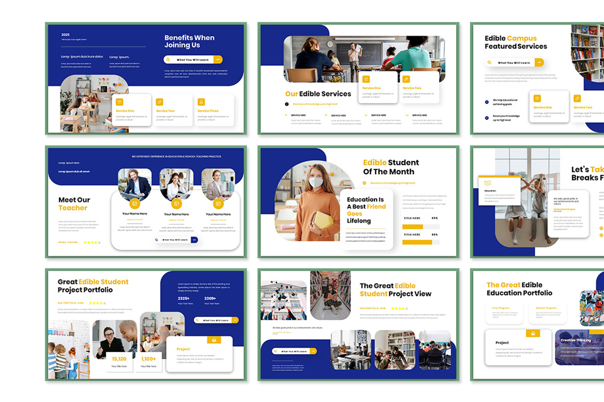 Edible Campus Presentation Template, a Presentation Template by Analogous Temp (Photo 3 of 5)