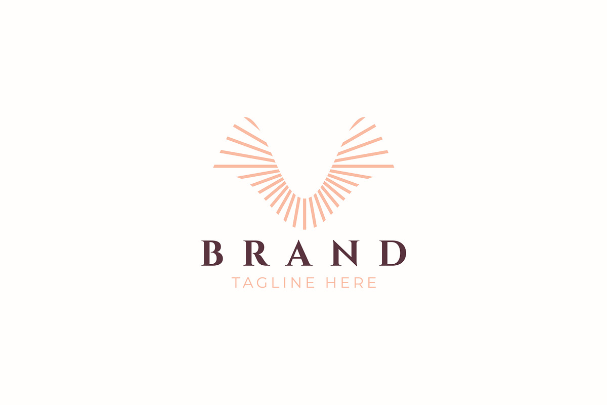 Abstract Wings Sun Ray Luxury Logo, a Branding & Logo Template by Signatoro (Photo 2 of 4)