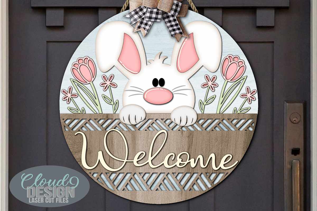 Easter Bunny SVG Laser Cut Files, a Pattern Graphic by Cloud9DesignSVG (Photo 3 of 5)