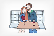 Young couple in cafe, a Food Illustration by Good Studio (Thumbnail 4 of 6)