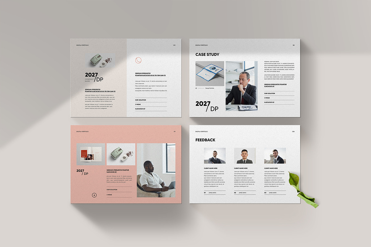 Minimal Portfolio Template, a Brochure Template by KreateTribe (Photo 5 of 9)