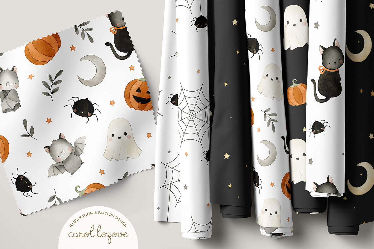 Watercolor Cute Halloween Set, a Decorative Illustration by Carol Lozove (Photo 15 of 26)