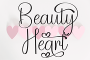 Beauty Heart | Script Font, a Handwritten Font by Scratchones (Thumbnail 1 of 9)