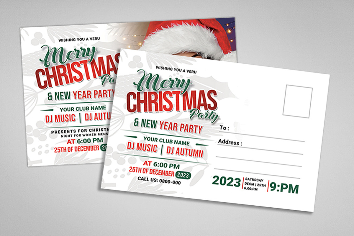 Christmas Greeting Card, a Card Template by AfzaalGraphics (Photo 2 of 4)