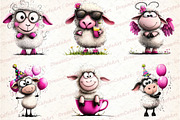 Quirky Sheep Clipart, an Illustration by DreamCafeArt (Thumbnail 4 of 8)
