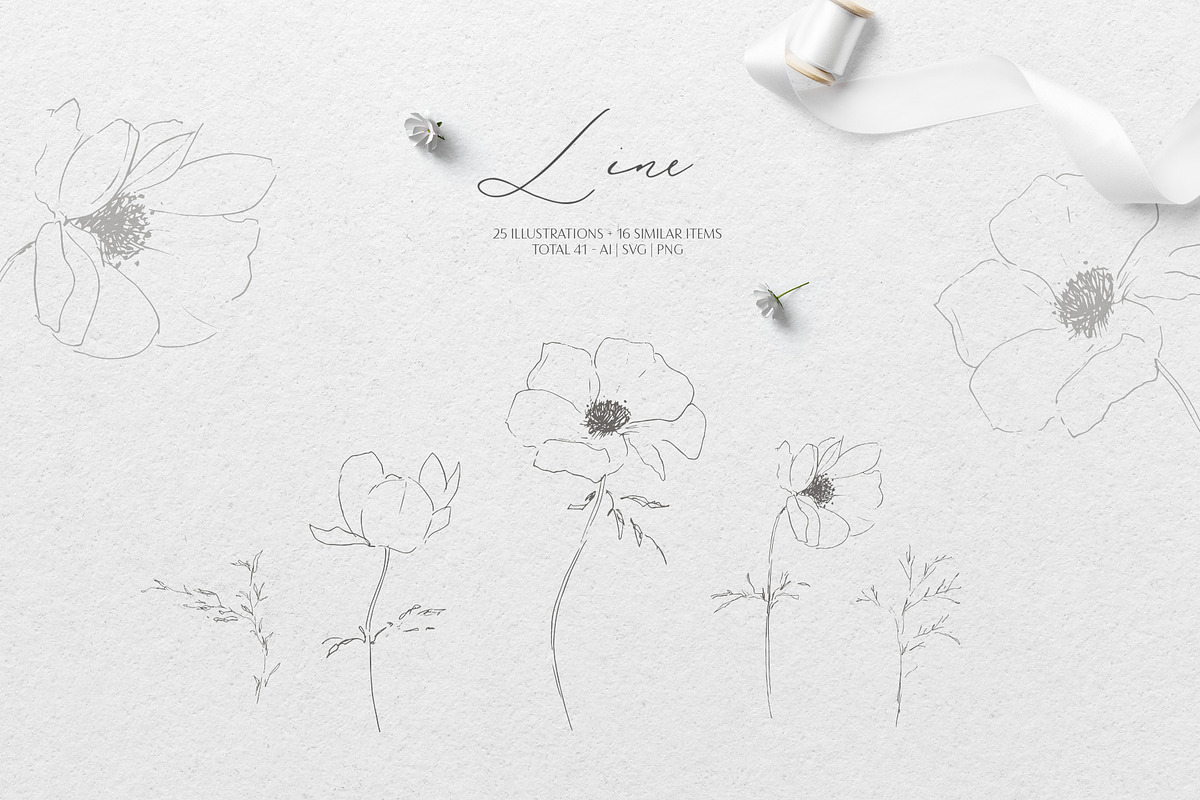 Line wedding illustrations, an Illustration by Summer Nightingale Art (Photo 8 of 12)