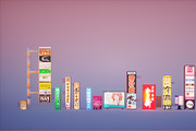 14 Japanese Neon Signs, an Environmental 3D Model by 3DTreatment (Thumbnail 2 of 18)
