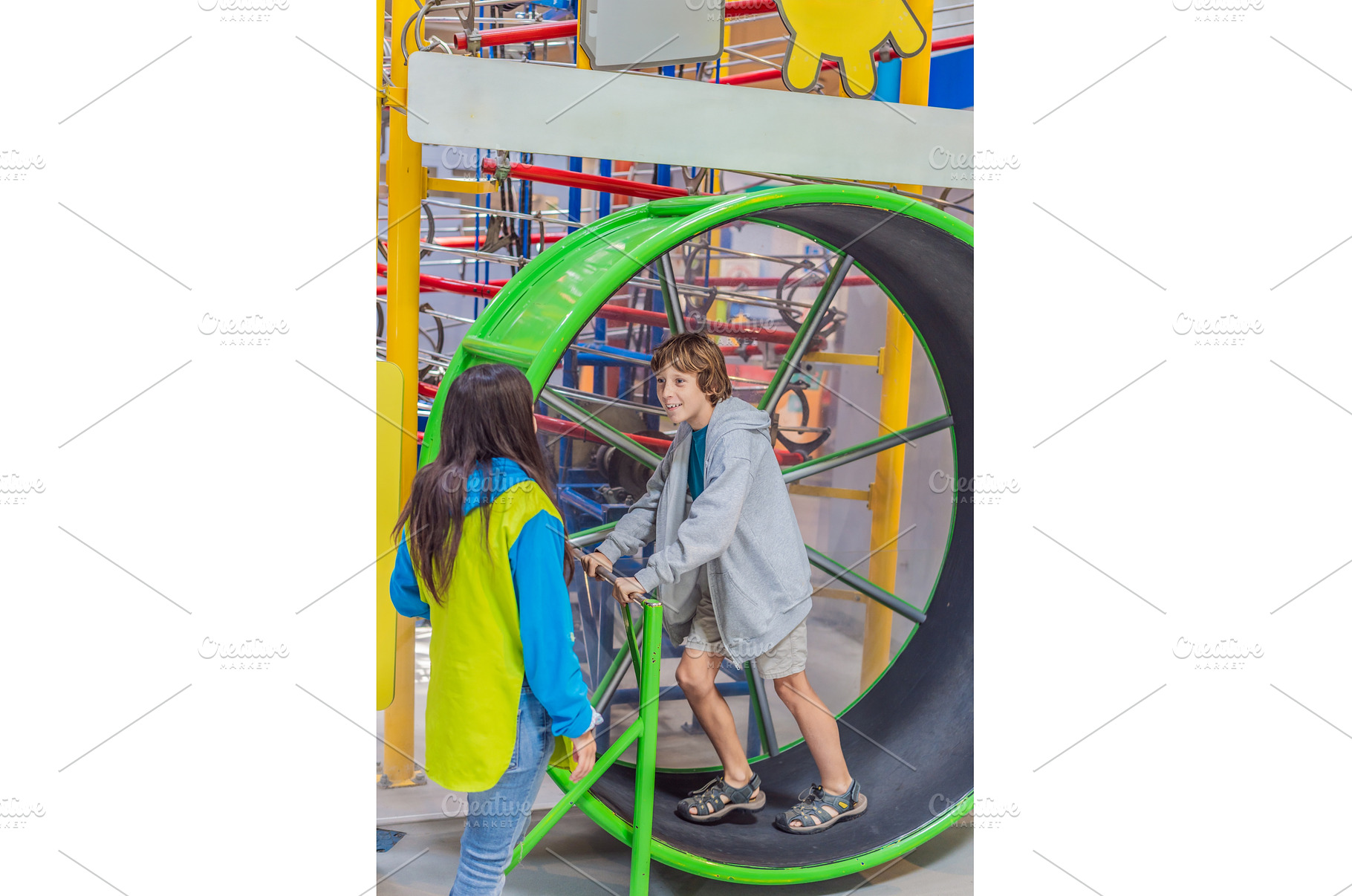 Teenage boy running inside a giant, a Sports & Recreation Photo by Elizaveta Galitskaya