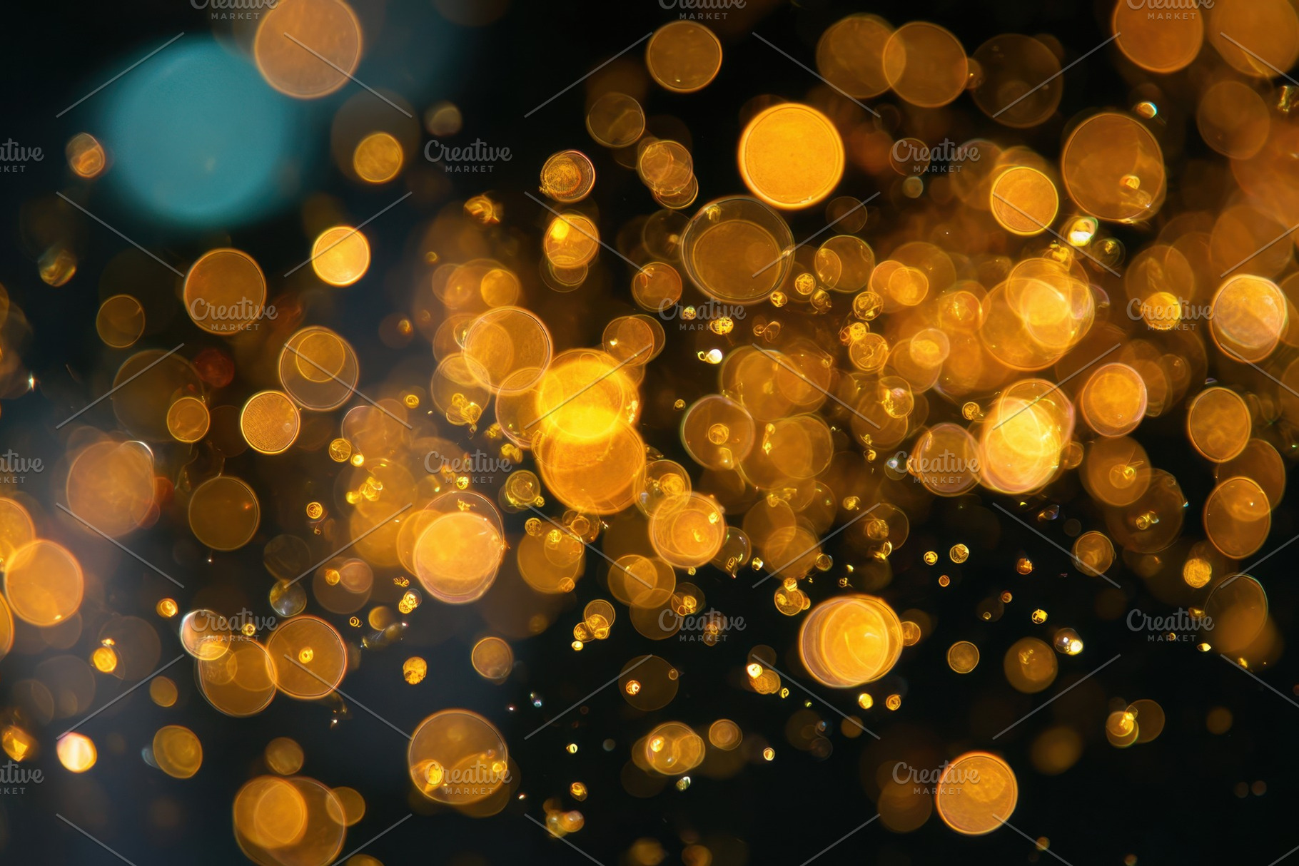 Golden bokeh lights abstract background, a Background Photo by AlyaAnd