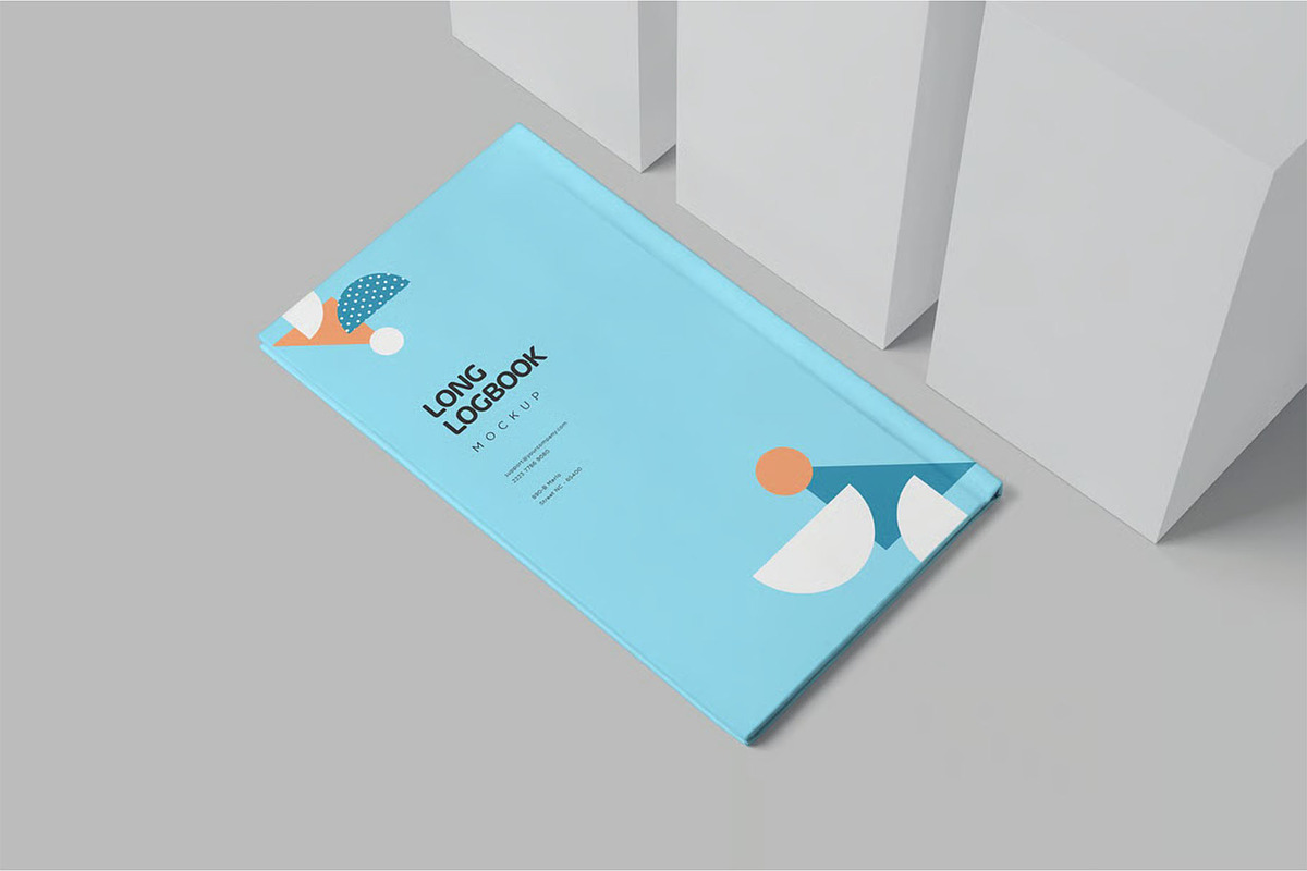 Long Rectangle Book Mockups, a Product Mockup by megostudi0 (Photo 4 of 8)