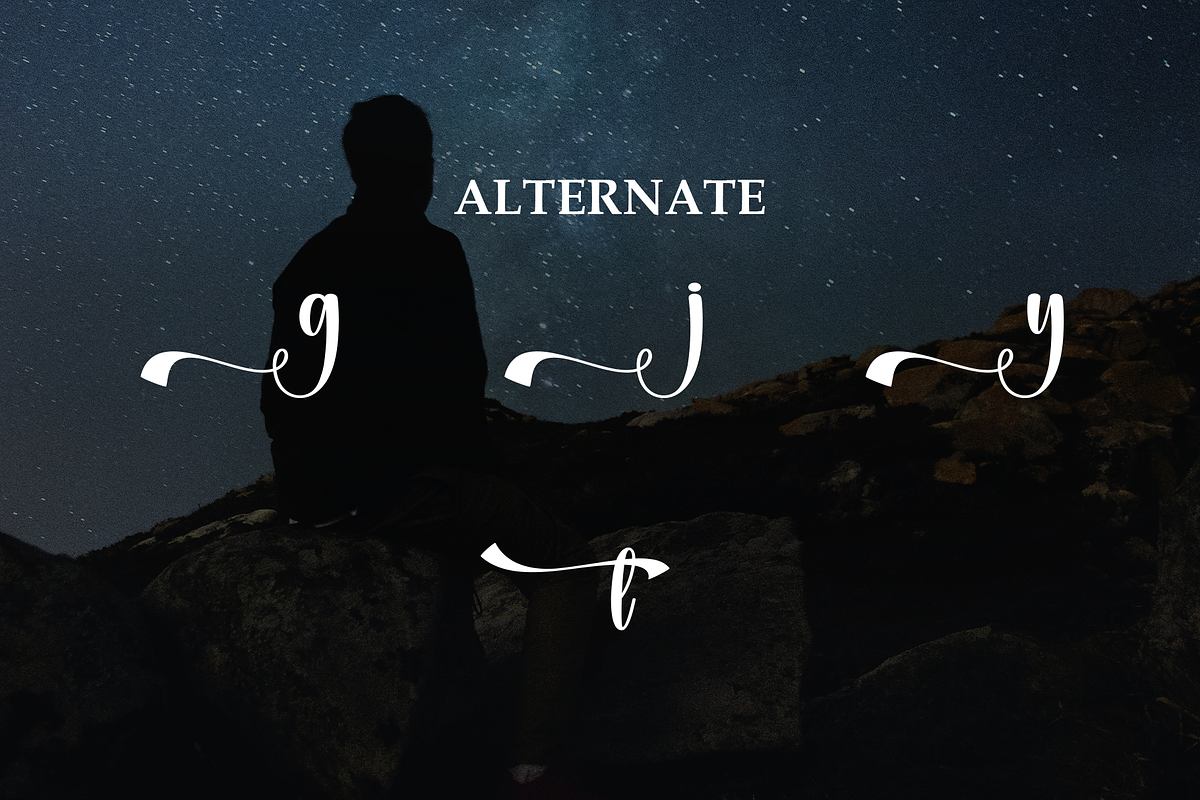 Sadnight | Script Font, a Handwritten Font by Scratchones (Photo 8 of 9)