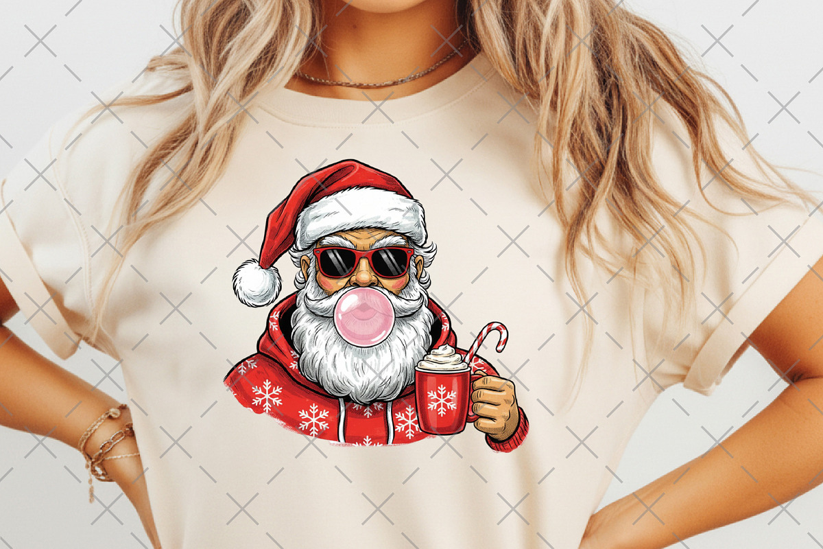 Cool Santa Xmas Art- Santa Christmas, an Illustration by Craft Nest (Photo 6 of 6)