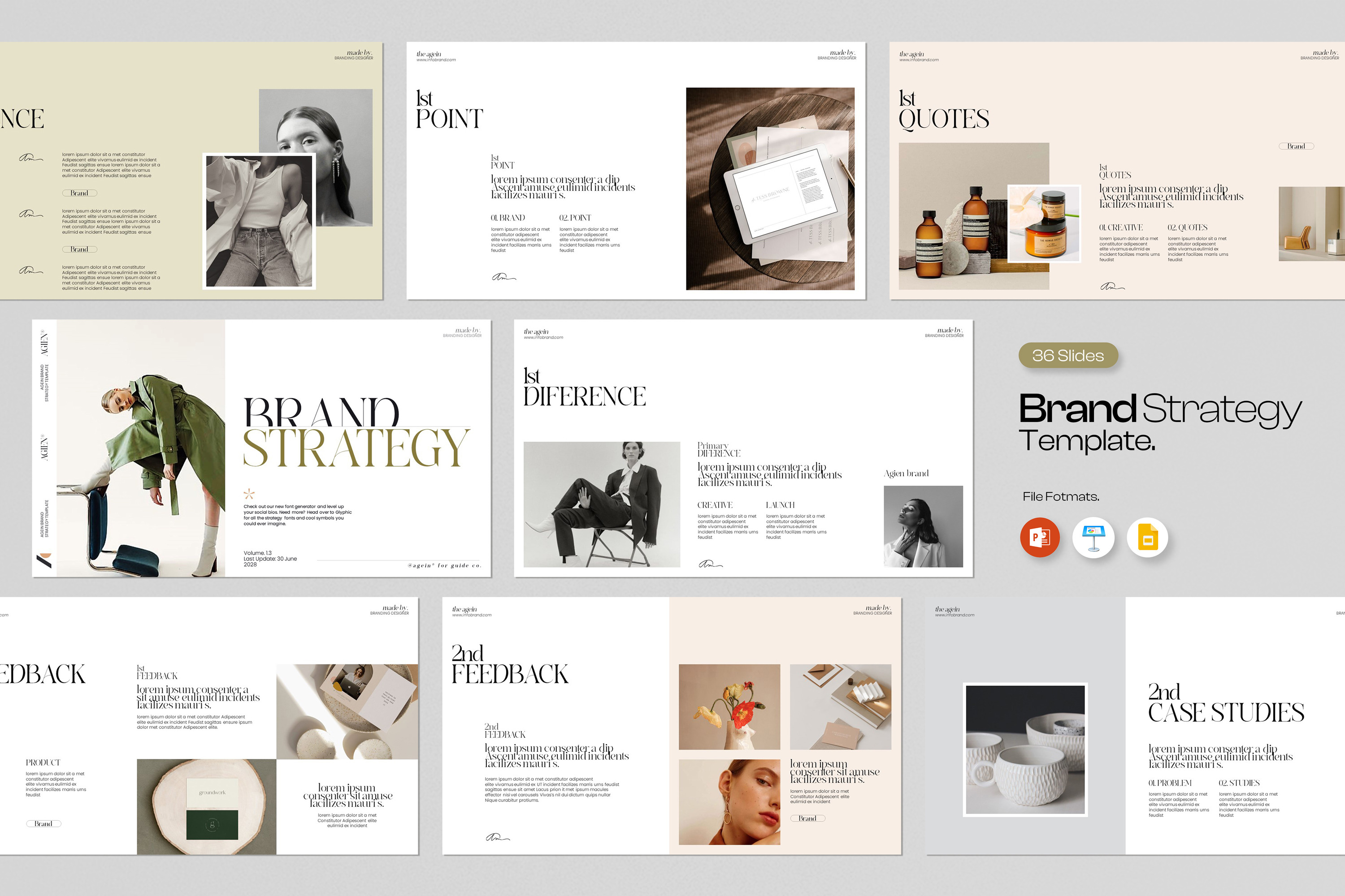 Agien Brand Strategy Template, a Presentation Template by evgenystudio