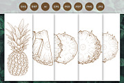 Pineapple engraving style hand drawn, a Food Illustration by vectorartificer (Thumbnail 1 of 6)