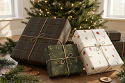 CHRISTMAS holiday Watercolor clipart, a Seasonal Illustration by Pattern + watercolor (Thumbnail 6 of 17)