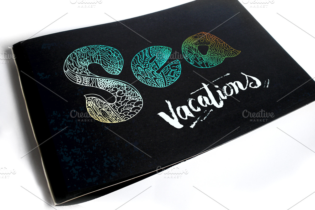 Diving doodles, patterns, lettering., an Illustration by airdynamic (Photo 7 of 8)
