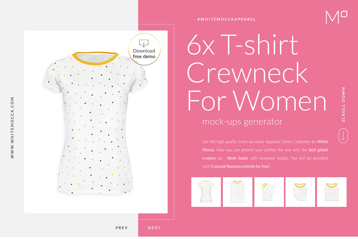 6x Women T-shirt Ghost Mock-ups Set, a Books & Magazine Mockup by Apparel_Mockups (Photo 1 of 22)