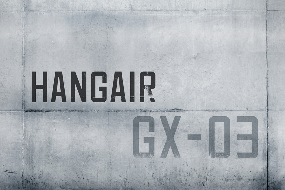 Hangair Font preview 2