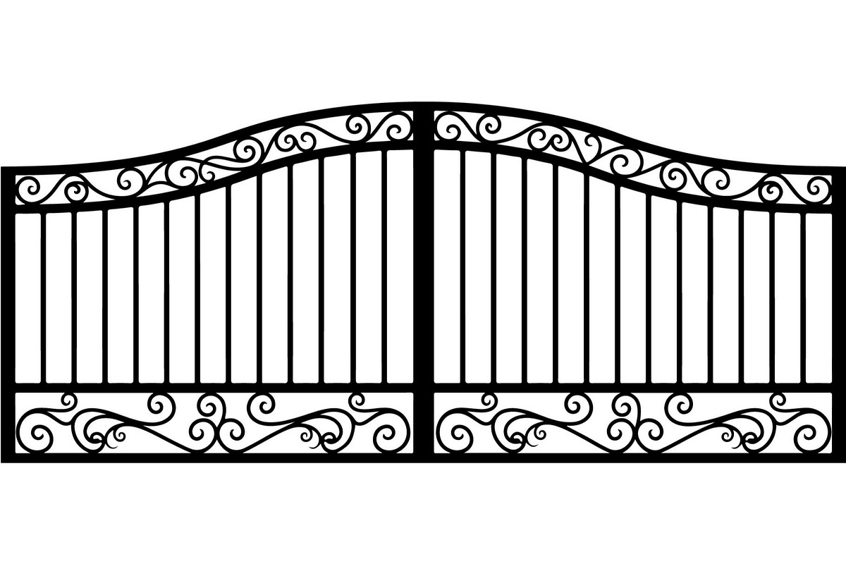Classic Wrought Iron Gate Silhouette, an Object Graphic by Designer_Momina (Photo 3 of 9)