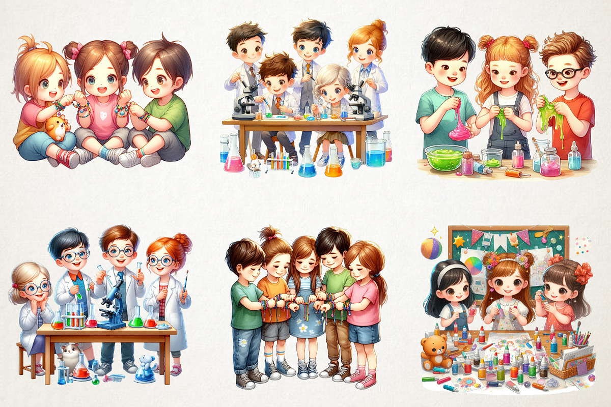 Fun School Activities Clipart, an Illustration by RobertsArt (Photo 2 of 3)