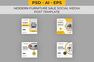 Modern Furniture Social Media, a Social Media Template by Lakhan1998