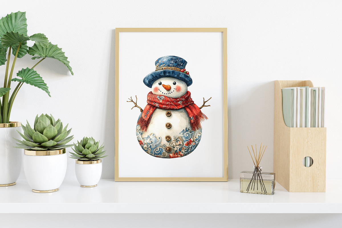 Watercolor Christmas Chinoiserie, an Illustration by Canvas Craft (Photo 5 of 8)