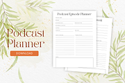 Podcast Planner Canva Template + PDF, a Stationery Template by Designbudy (Thumbnail 3 of 7)