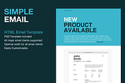 Simple HTML Email Template, a Websites & App Template by Cardeo (Thumbnail 1 of 2)
