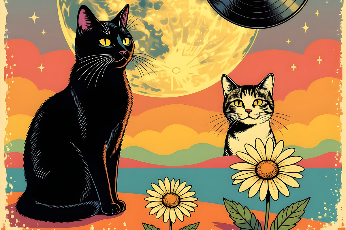Cats Rule, an Animal Illustration by Sharon Schwalbe (Photo 3 of 3)