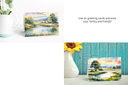 Watercolor Lake Landscapes Set 1, a Decorative Illustration by Kat's Artful Creations (Thumbnail 6 of 10)