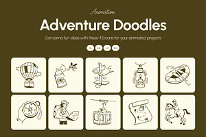 Animated Adventure Drawing, an Outline Icon by Vectors Market