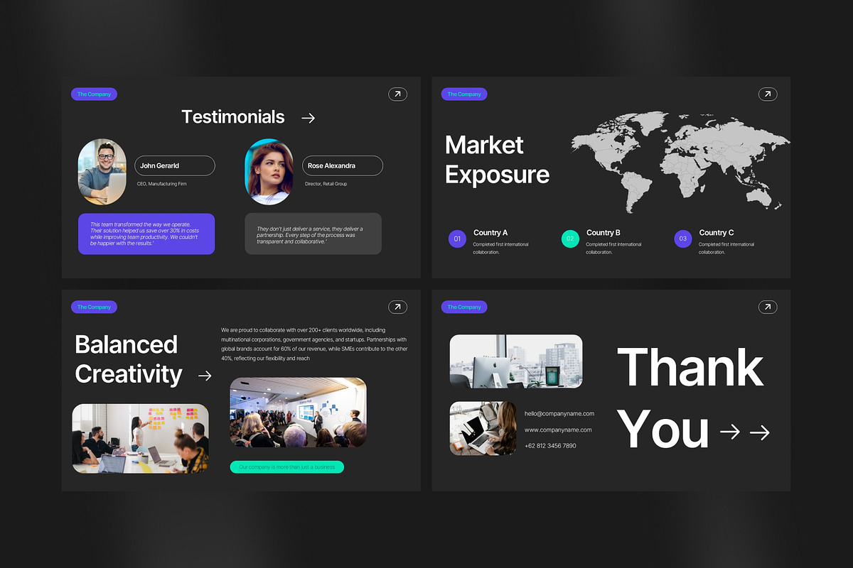 Company Profile Powerpoint Template, a Presentation Template by Eklip Studio (Photo 5 of 6)