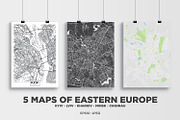 5 maps of Eastern Europe, an Education Illustration by MaximGertsen (Thumbnail 1 of 9)