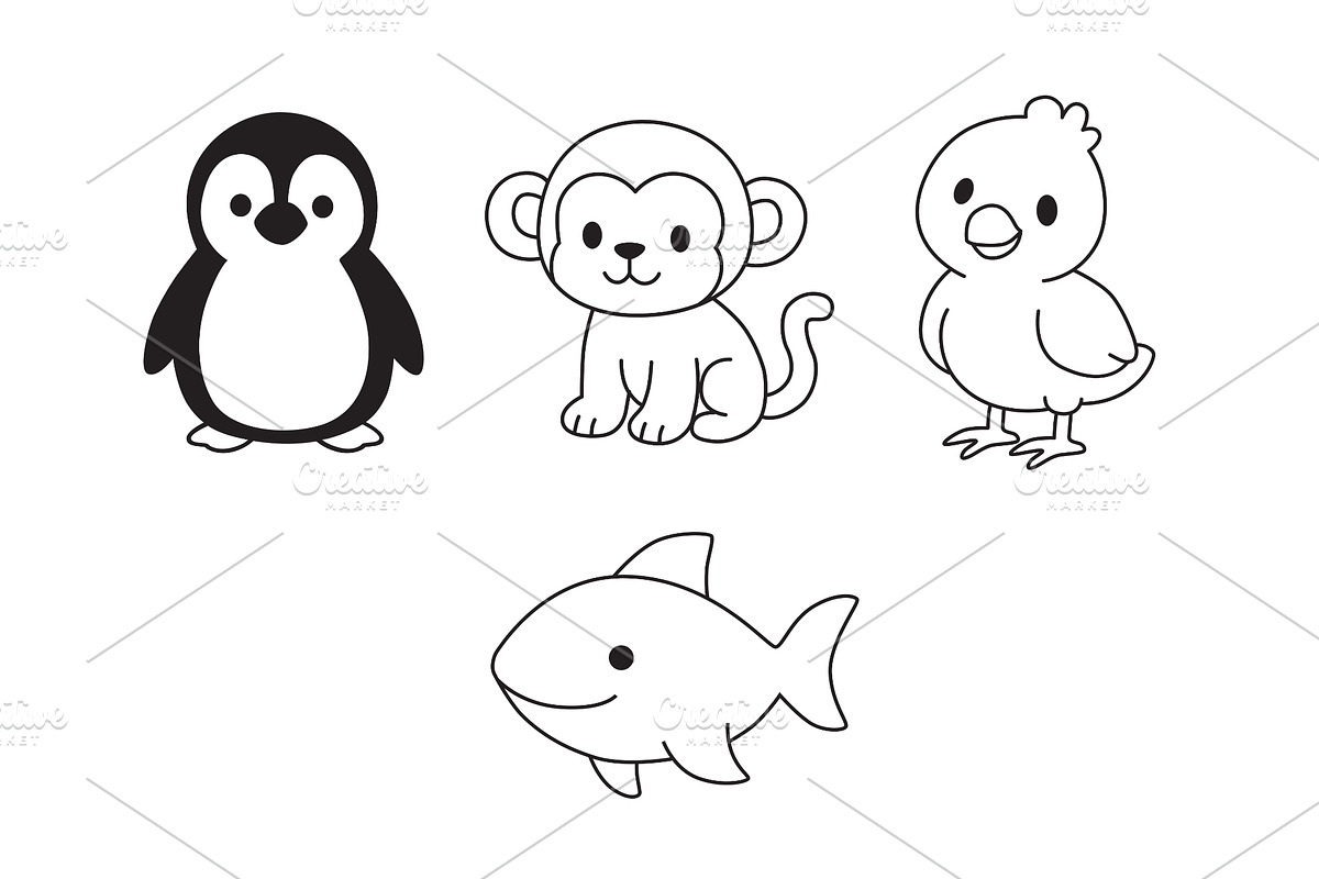 20 Cute animals vector, an Animal Illustration by aivos (Photo 6 of 6)