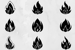 Flame Silhouette SVG, an Object Illustration by newminddesign