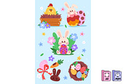 Springtime Easter Celebrations, a Seasonal Illustration by MISS CHATZ (Thumbnail 1 of 3)