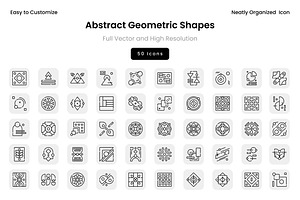 Abstract Geometric Shapes, a Solid Icon by Wencory