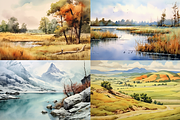 Serene Landscapes Collection, a Seasonal Illustration by artsy-fartsy (Thumbnail 4 of 5)