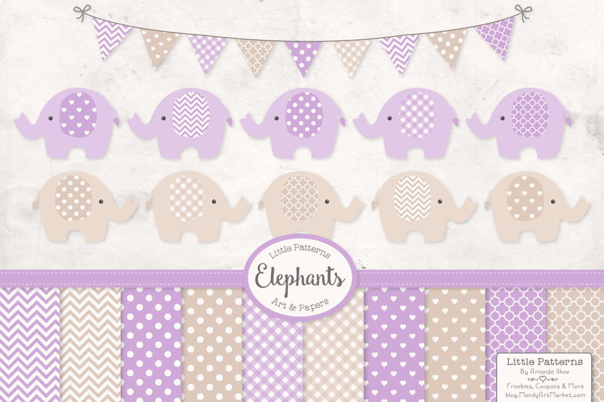 Lavender Elephant Graphics, an Illustration by Amanda Ilkov (Photo 1 of 3)
