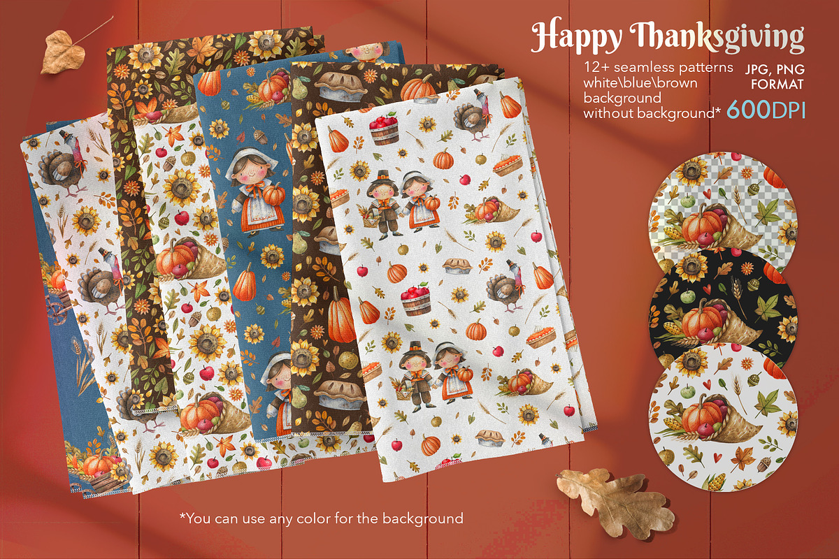 Happy Thanksgiving Day!, a Decorative Illustration by Watercolor by Tonia Tkach (Photo 9 of 10)